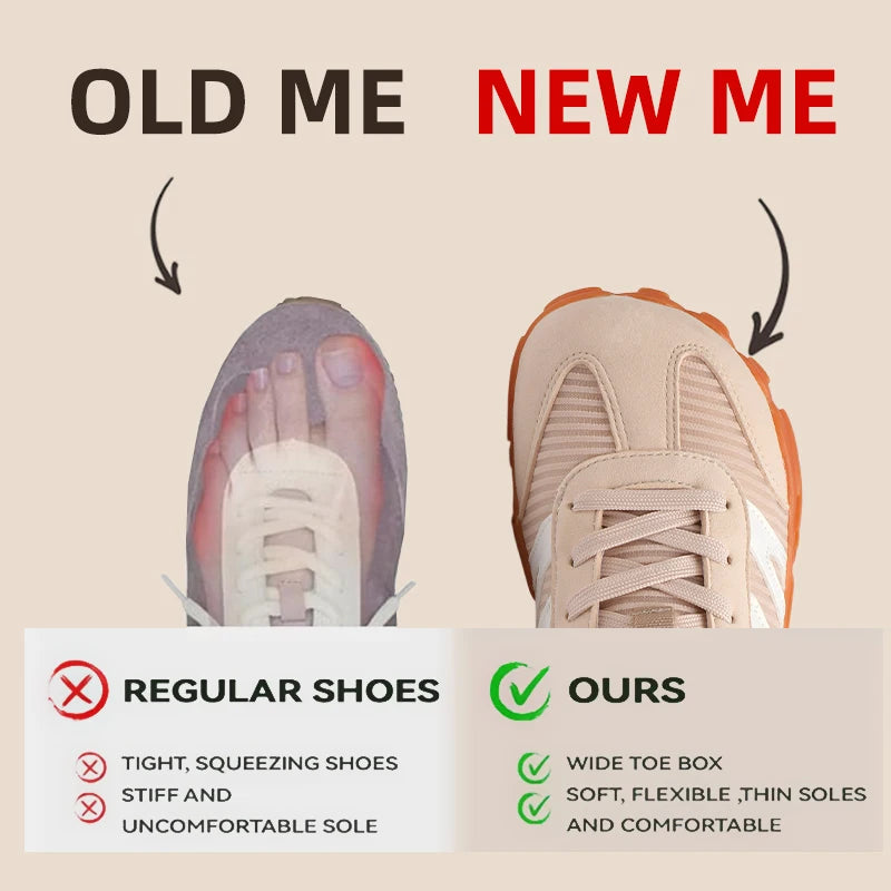 2026 New Men's Wide Shoes, Women's Outdoor Lightweight Running Sports Shoes,Scattered Soft Loose Minimalist Fashion Casual Shoes Pi-Mart