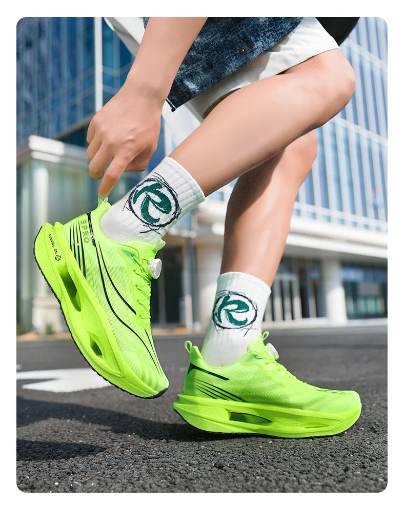 2026 Running Shoes Carbon Board Marathon Men Sports Breathable Lightweight Women's Comfortable Athletic Nonskid Casual Sneakers Pi-Mart