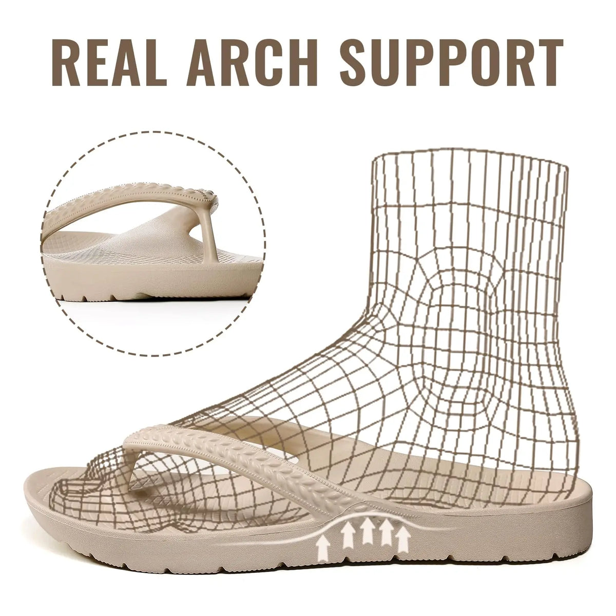 CRACOMIN New Women's Flip Flops Orthopedic Slippers With Arch Support Unisex House Sandals Summer Outdoor Non-slip Beach Slides Pi-Mart
