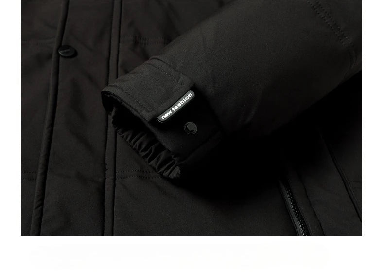 Winter Luxury Brand Men's Down Jacket Coat Parkas Padding Warm Puffer Jackets Long Man Jacket Knee Length Thickened Hooded HXY02 Pi-Mart