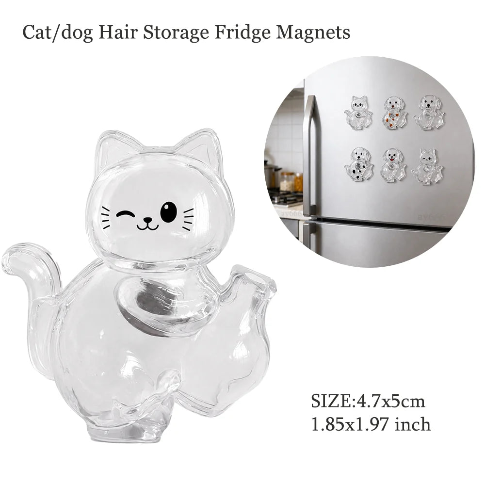 Transparent Cute Dog Pendant Keychain Creative Pet Hair Storage Capsule Hanging Ornament for Pet Lover DIY Pet Memorial Keychain Pi-Mart