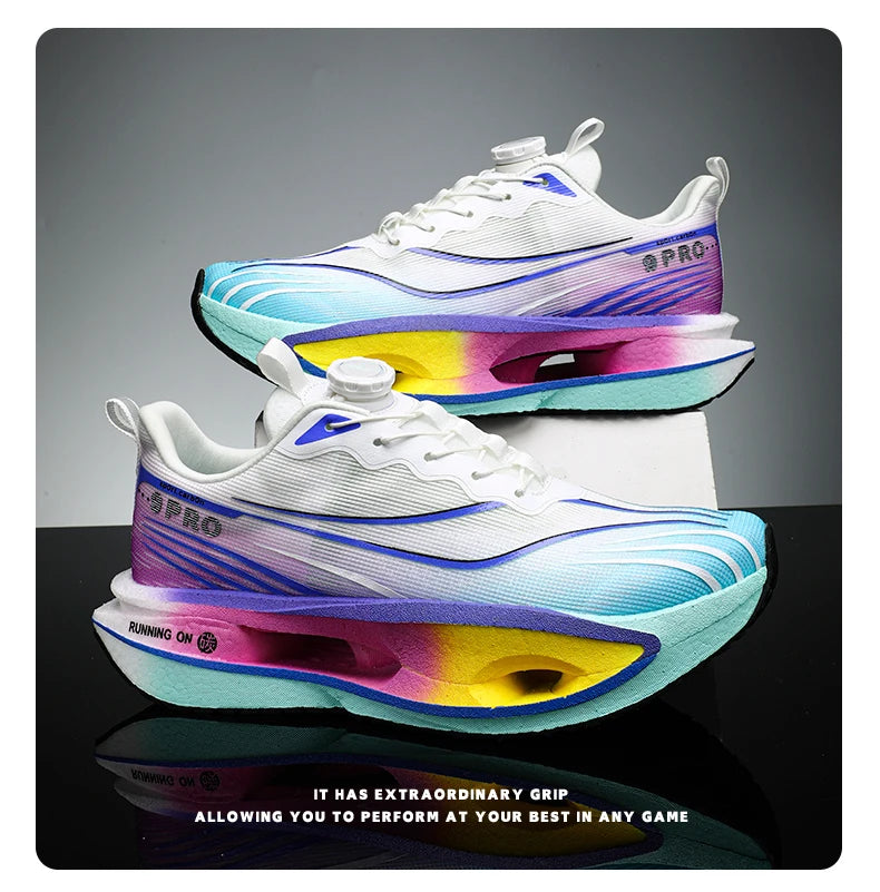 2026 Running Shoes Carbon Board Marathon Men Sports Breathable Lightweight Women's Comfortable Athletic Nonskid Casual Sneakers Pi-Mart