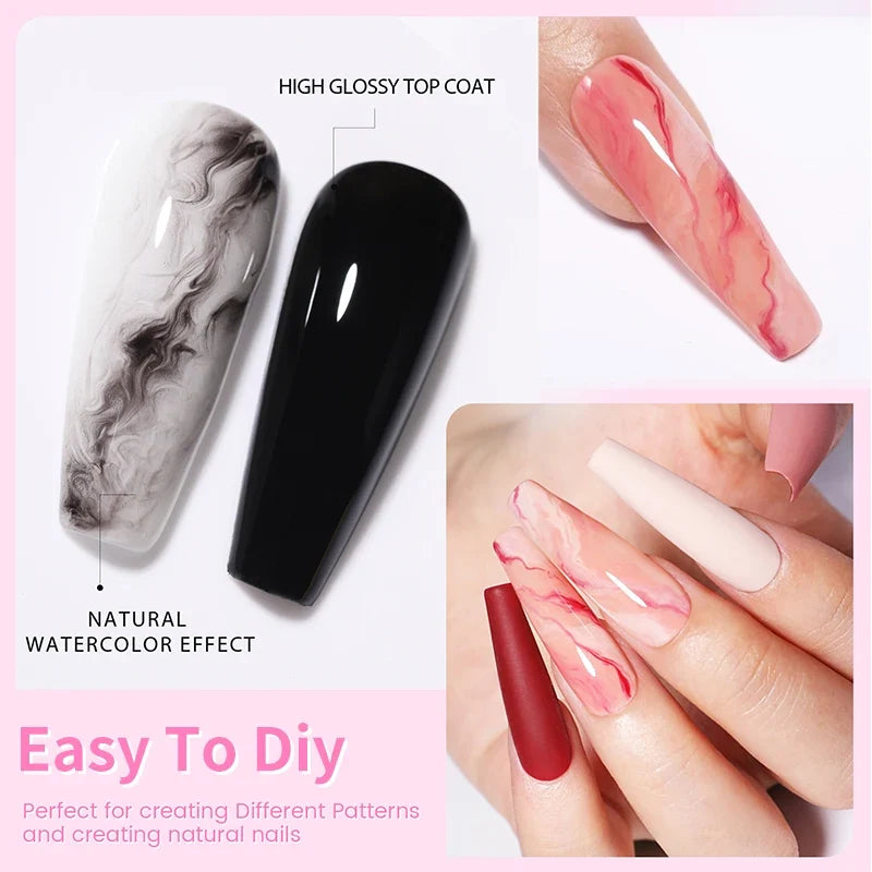 BORN PRETTY 6 IN 1 Nail Glue Gel 15ML for Acrylic Nails Soak off Base Gel Top Coat UV Extension Nail Gel False Nail Tips Gel Tri Light Beauty