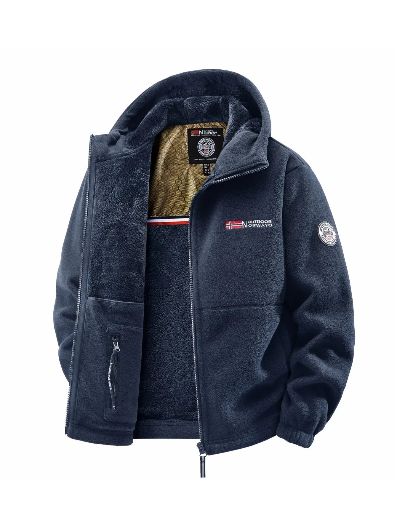Men's Autumn and Winter Outdoor Hooded Jacket, Suitable for Daily Wear at Home, for Travel, Parties, Commuting, Outdoor Fashion Versatile, Enhances Temperament, Streetwear, Travel Wear. LadyShow.Store
