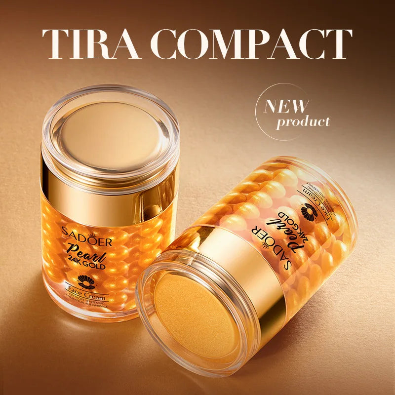 SADOER 24K Golden Pearl Collagen Face Cream Moisturizing Brightening Hydrating Firming Facial Cream Face Skin Care Products Pi-Mart