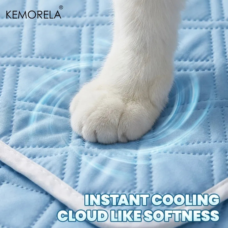 1PCS New Upgraded Ice Cooling Experience Summer Pet Cooling Mat Washable and Breathable Pet Cooling Pad All Season For Dogs Pet Pi-Mart