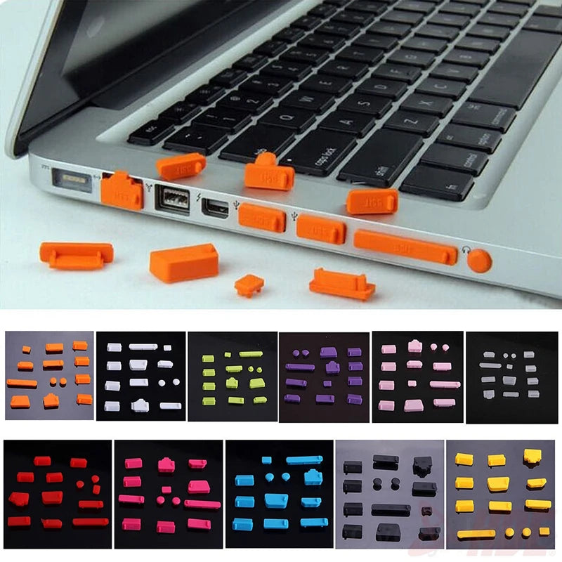 16Pcs/set Universal Anti Dustproof Notebook Port Plug Silicone Protector USB Elastic Laptop Computer Cover Stopper Pi-Mart
