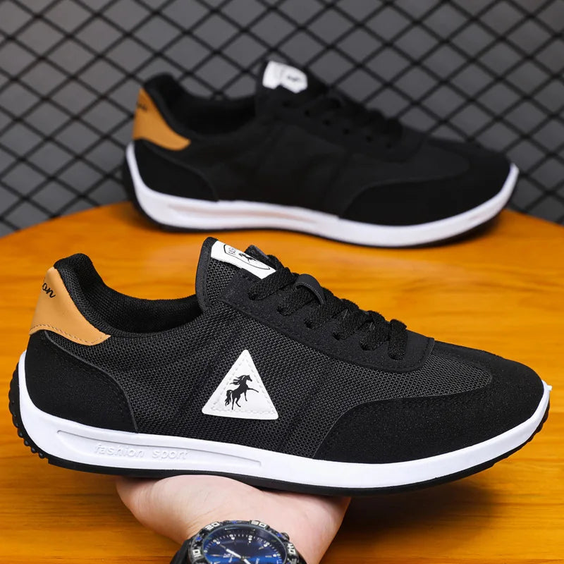 New 2026 Men's Casual Comfortable Breathable Sports Shoes Lightweight Anti-slip Wear-resistant Canvas Low-top round Toe Slip-On Pi-Mart