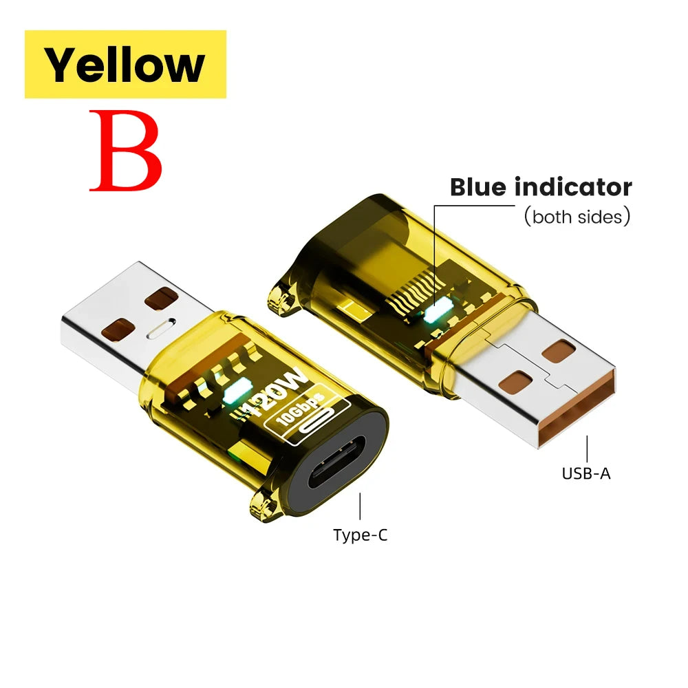 120W Fast Charging USB 3.2 To Type C Adapter OTG 10GB High Speed Data Audio Transfer for PC Tablet Xiaomi Huawei USB C Converter Pi-Mart