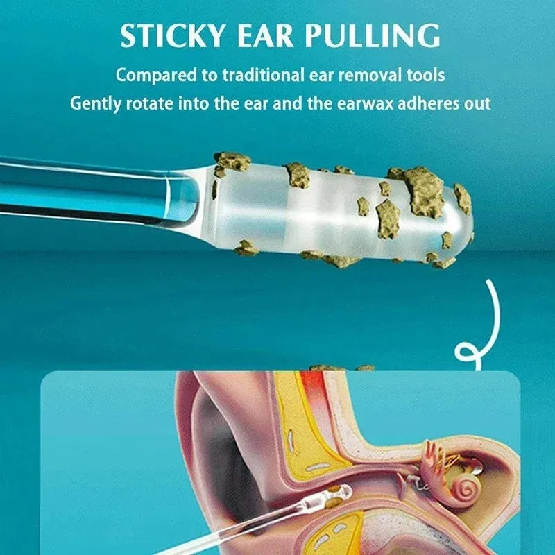 Sticky Ear Digger Ear Digging Tool Ear Wax Cleaning Special Not Hurt Ear Digging Spoon Ear Digging Cotton Swabs Tri Light Beauty