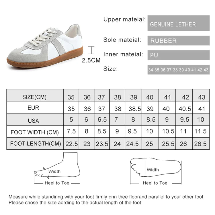 AIYUQI Women's Sneakers 2026 New Genuine Leather Ladies Moral Training Shoes Casual Spring Flat Shoes Women Pi-Mart