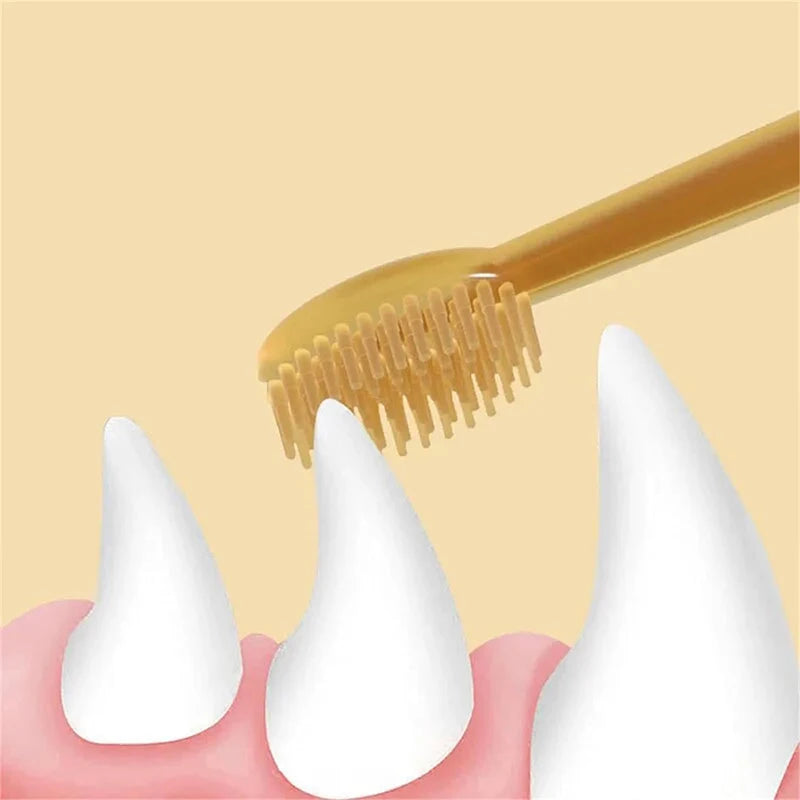 Teeth Whitening Dog Cat Silicone Soft Toothbrush Oral Care Puppy Toothbrush Toothpaste Pet Kit Teeth Cleaning Pet Supplies Pi-Mart