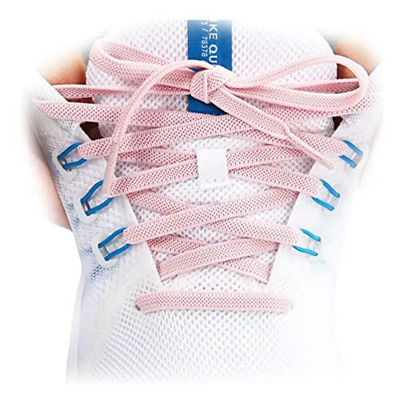 Elastic Laces Sneakers Classic Elastic Shoelaces 6mm Width Flat Shoelace for Kids Adults Shoe laces Rubber Bands for Shoes Pi-Mart