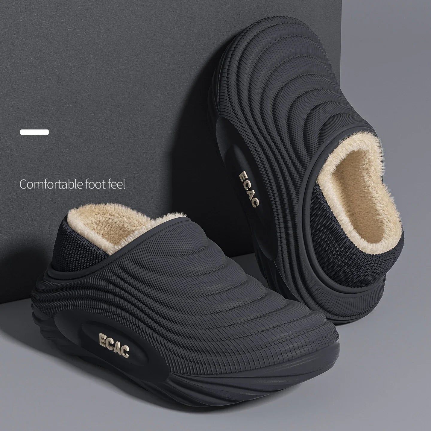 Baotou waterproof cotton slippers, home cotton shoes, winter warm and non slip couple cotton slippers LadyShow.Store