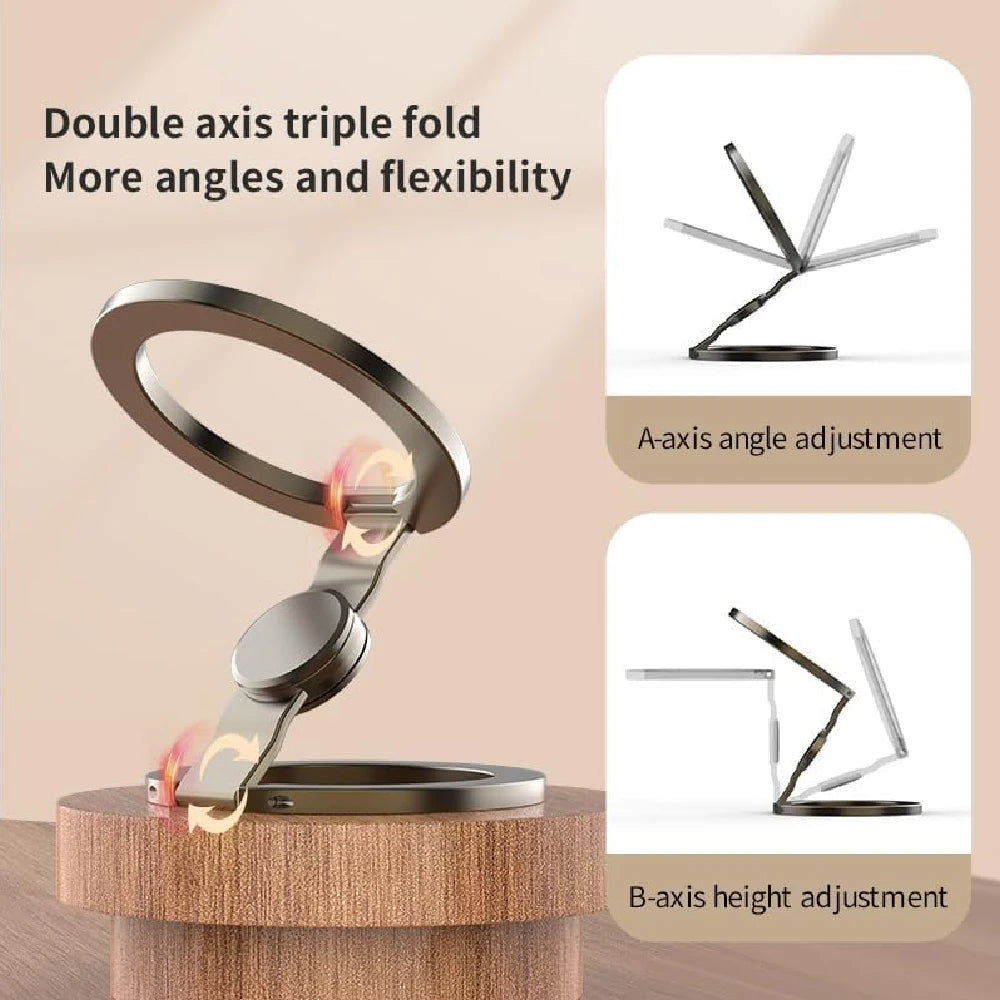 Magnetic Phone Stand 360° Rotating,3 in 1 Foldable Car & Desk Holder,Strong Magnet Grip with Fidget Spinner for OfficeTravelHome Pi-Mart