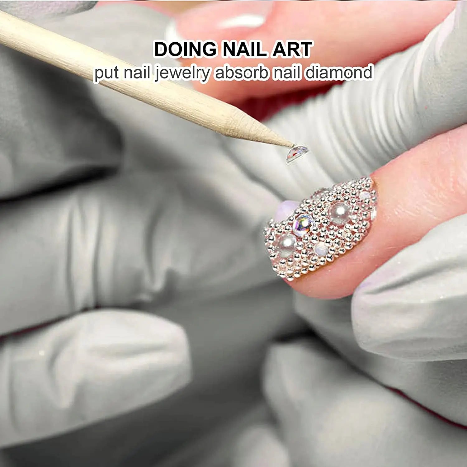 100/50pcs Nail Art Pusher Orange Wood Sticks Cuticle Pusher Remover Rhinestones Dotting Removal Manicure Pedicure Care Tools Tri Light Beauty
