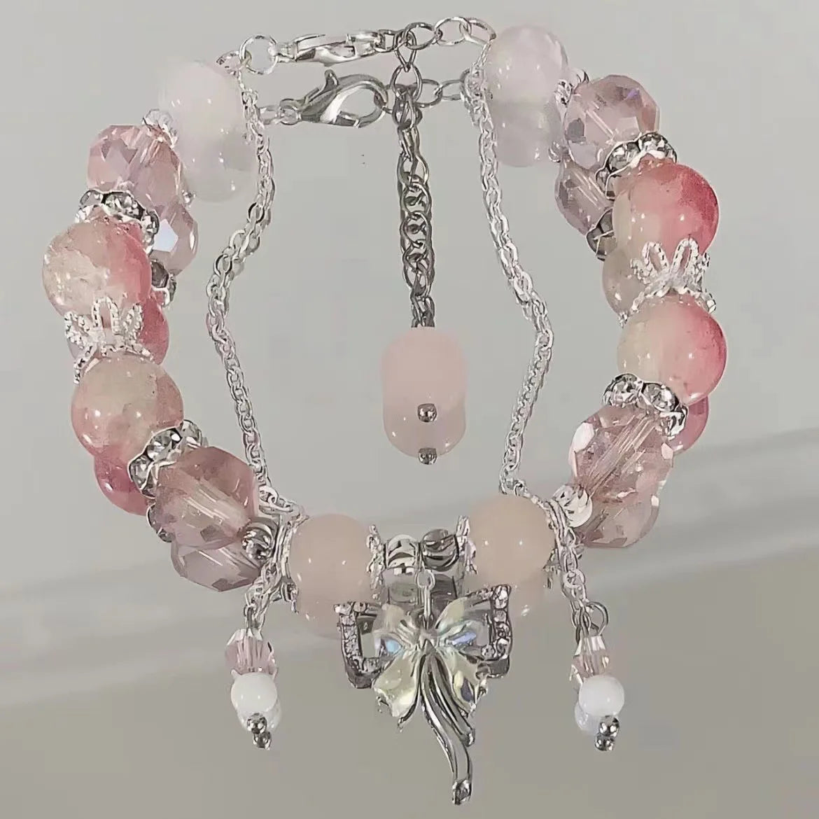 New Simple Beads Crystal Bracelet For Women Girls Korean ins Flower Fox Feather Tassel Bracelets Best Friend Jewelry Gifts 2024 Pi-Mart
