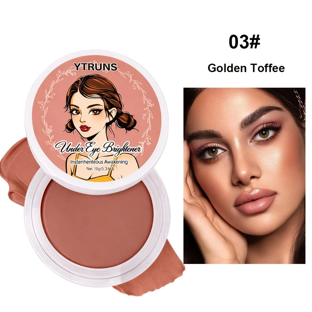 Under Eye Concealer Cream Makeup, Lightweight Smooth Texture Eye Concealer Cosmetic, Natural Skin Tone Finish, 3 Shades Pi-Mart