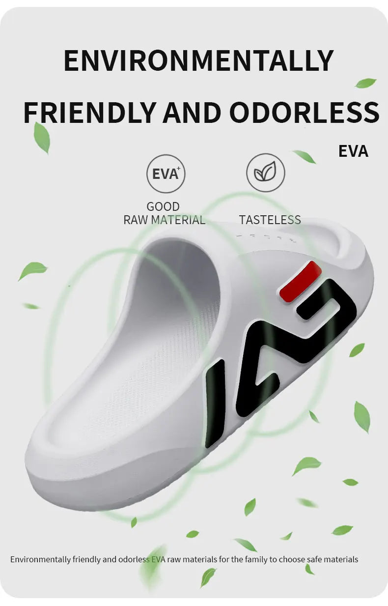 Extra-thick Sole Men Soft Air Cushion Casual Slippers EVA Sandals Fashion Flip Flops Outdoor Summer Seaside Beach Shoes Pi-Mart