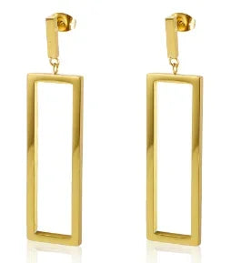 Luxury Shiny Zircon Hoop Earrings for Women Trendy Golden Stainless Steel Wed Ear Geometric Circle Earring Jewelry Pendientes Pi-Mart