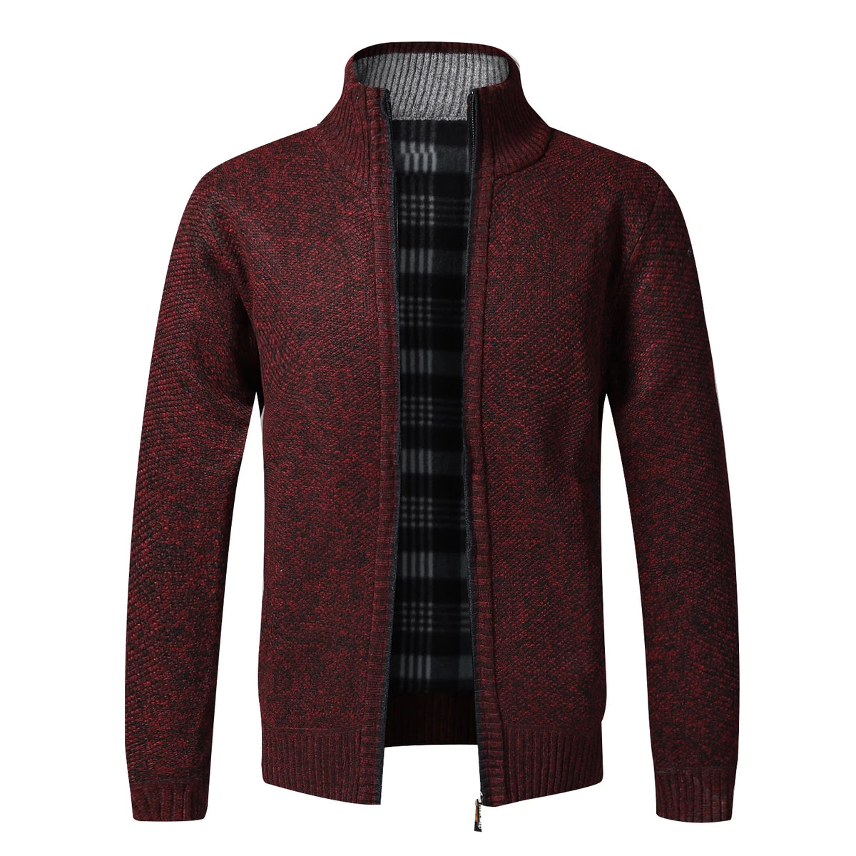 Autumn Winter Warm Cardigan Men Fleece Sweaters Full Zip Jackets Slim Fit Luxury Brand Knitted Sweater Coat American Jersey Pi-Mart