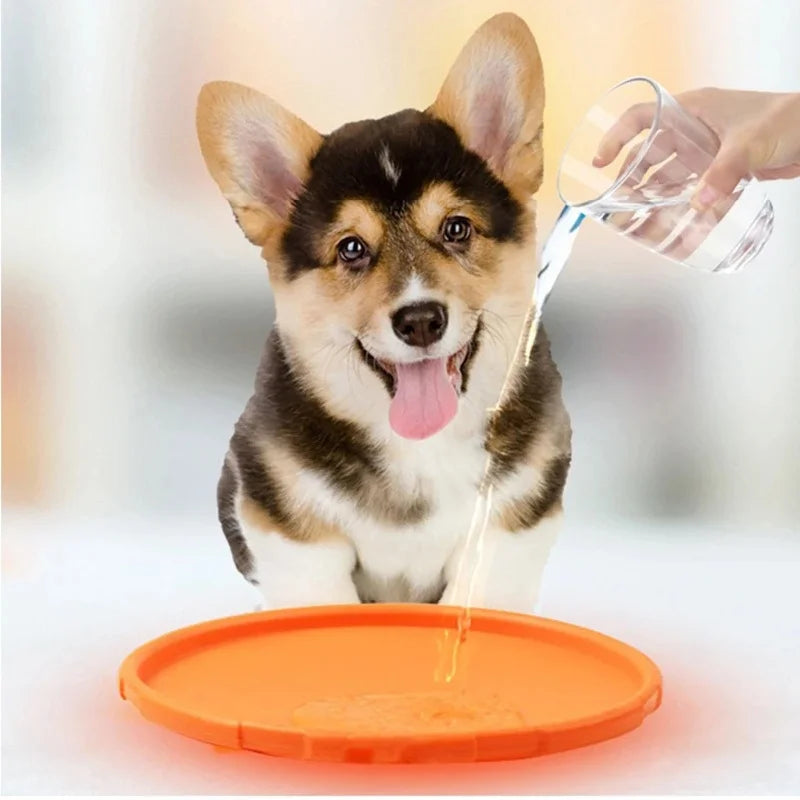 Pet Dog Flying Disk Toy Silicone Material Environmentally Friendly Anti-Chew Dog Puppy Interactive Training Pet Supplies E2 Pi-Mart