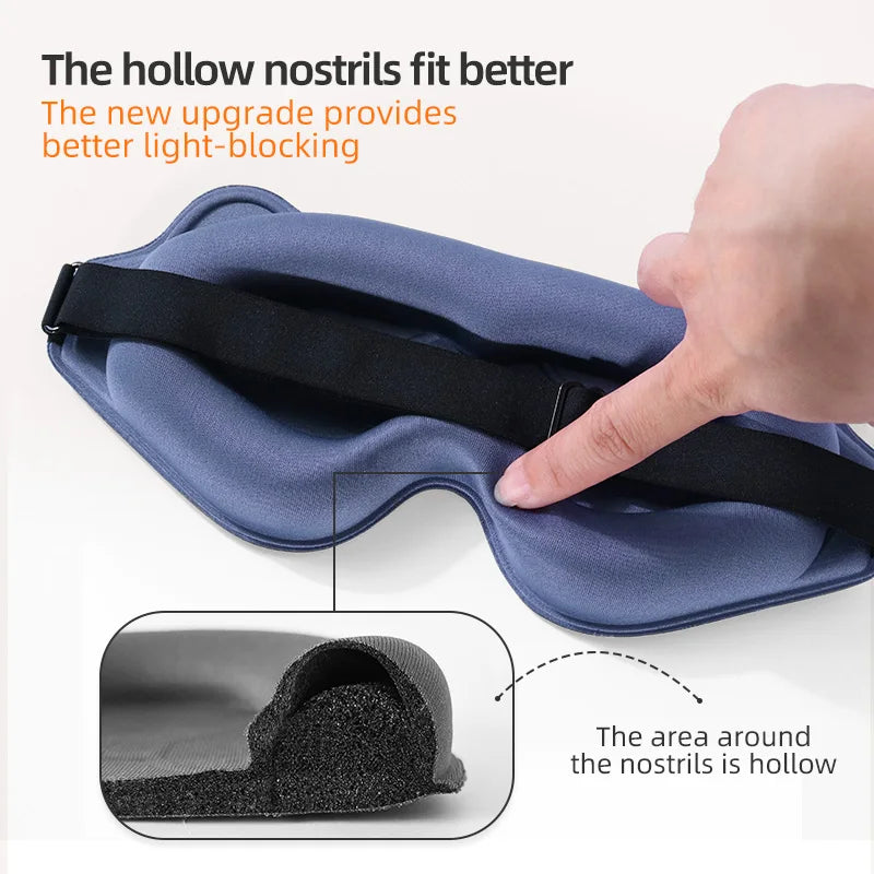 Sleeping Mask Eyepatch Blindfold Light Travel Eye Mask for 3D Sleeping Mask Slaapmasker Night Sleep Patch Portable Eyemask Pad Tri Light Beauty