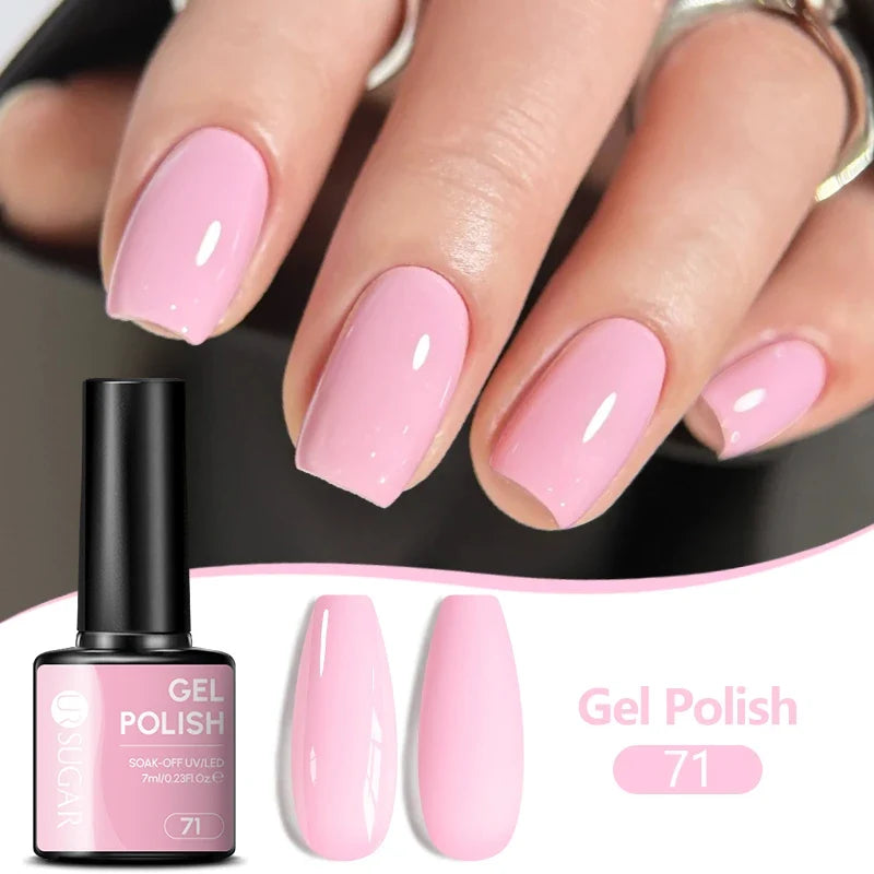 UR SUGAR 7ML Nail Gel Fresh Macaron 107 Colors All For Manicure Semi Permanent Soak Off LED UV Long-Lasting Nail Art Varnish Tri Light Beauty