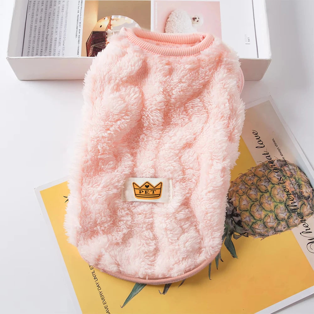 Soft Cozy Cat Clothes Autumn Winter Warm Fleece Sweatshirt for Small Dogs Puppy Kitten Jacket Coat Pet Sphynx Costume Sweater Pi-Mart