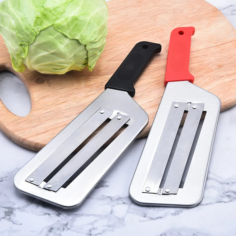 Stainless Steel Cabbage Shredder Slicer with Dual Blades, Handheld Vegetable Shredding Tool for  Salad Making Kitchen Pi-Mart