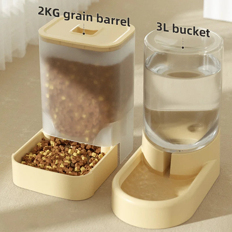 HOOPET Dogs Automatic Feeders Water Bottle Cats Bowl Food Storage Drinking Dispenser Container Pet Supplies Pi-Mart