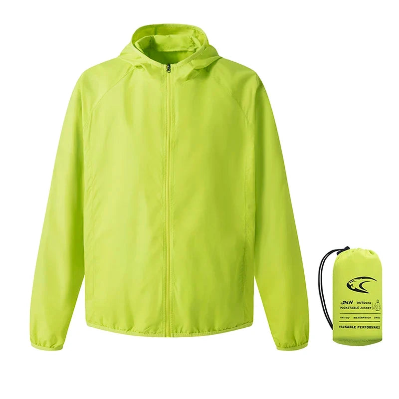 JNLN Camping Rain Jacket Men Women Waterproof Sun Protection Clothing Fishing Hunting Clothes Quick Dry Windbreaker With Pocket LadyShow.Store