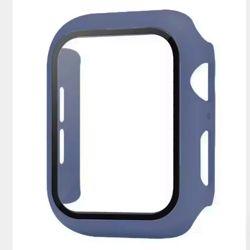 Tempered Glass+Case For Apple Watch 38-40mm 41mm 42mm 44mm 45mm 46mm Screen Protector Protective Cover iWatch 11 10 8 7 9 6 SE 5 LadyShow.Store