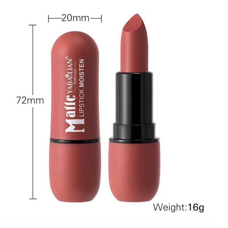 6-Color Matte Lipstick: Velvet Lip Color, Smooth, Waterproof, Long-Lasting Color Lip Makeup LadyShow.Store