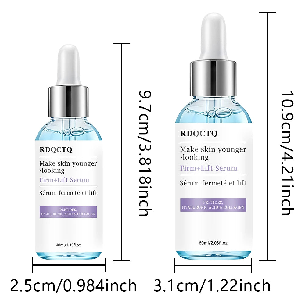 Face Serum with Peptides Hyaluronic Acid Collagen Hydrating Facial Treatment for Smooth Skin Texture & Elasticity Enhancement Pi-Mart