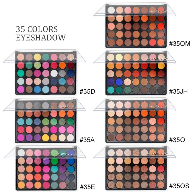 35 Color Eyeshadow Tray Daily Makeup Matte Lasting Nightclub Eyeshadow Pearl Fine Shimmer Waterproof Is Not Easy To Faint Pi-Mart