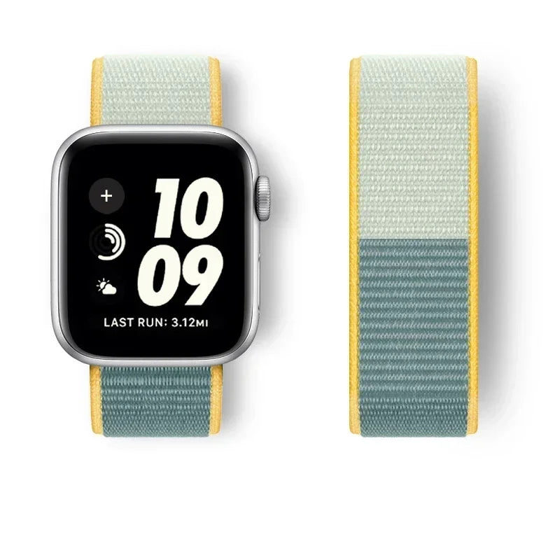 Nylon Sport loop Strap For Apple Watch Band 44mm 42/40mm 45mm  38/41mm pride Bracelet iwatch Ultra2 49mm Series 9 8 se 7 6 5 4 3 LadyShow.Store