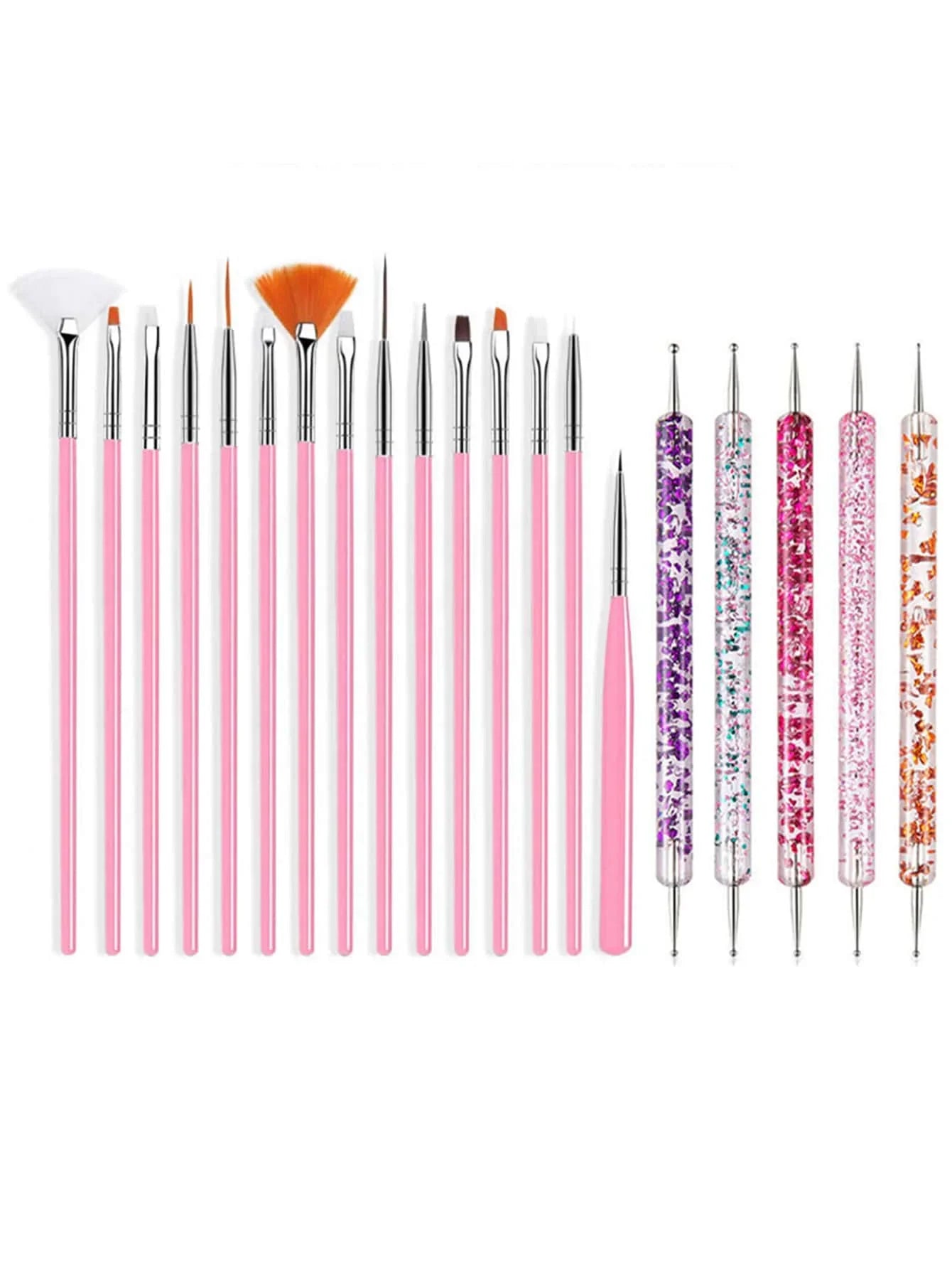 20Pcs Black Nail Art Brush Set Nail Gel Polish Painting Brush Drawing Pen Uv Gel Polish Nail Liner Brush And Nail Dotting Pen For Gel Polish Diy Manicure Salon At Home Tri Light Beauty