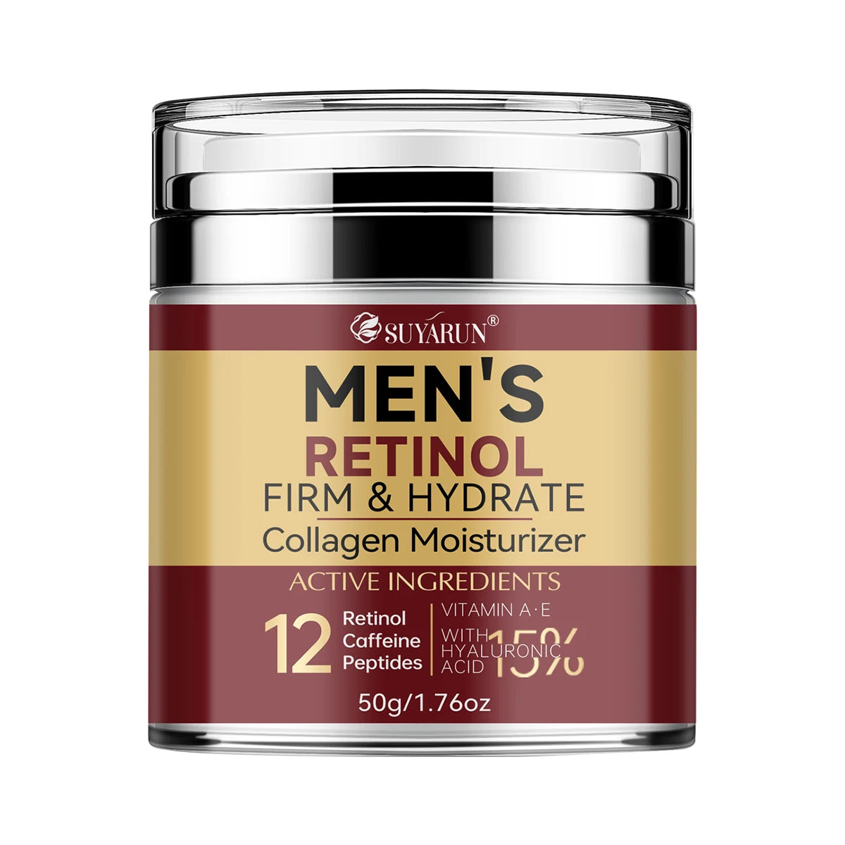 Collagen Retinol Men's Face Cream - Anti-Aging Wrinkle Reduction & Firming Moisturizer, Oil-Free Hydrating Skincare for Men. Pi-Mart