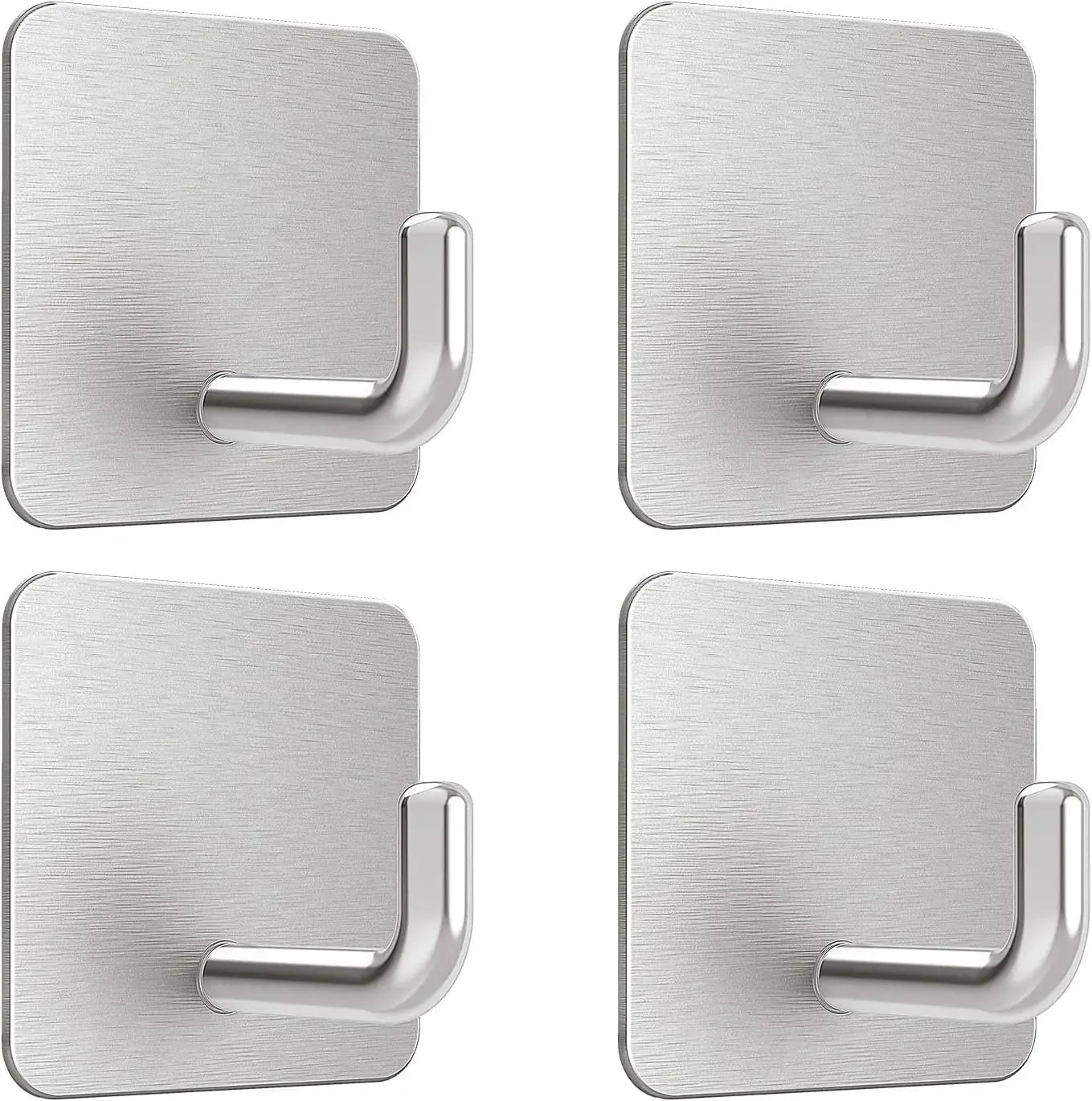 4PCS Stainless Steel Wall Mounted, Wall Mounted Self-Adhesive Hook, Key Holder, Wall Mounted, Towel Rack, Jacket, Bag Hook LadyShow.Store