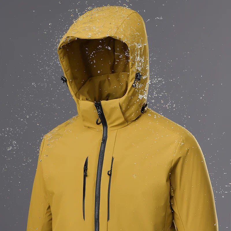 JNLN Unisex Waterproof Fleece Jackets Winter Windproof Thermal Windbreaker Men Women Hiking Camping Skiing Climbing Raincoat LadyShow.Store