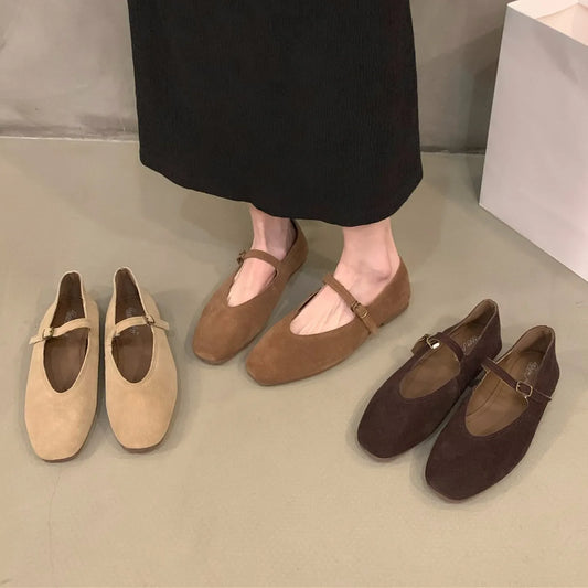 Bailamos 2024 Spring New Brand Women Flats Round Toe Shallow Slip On Ladies Casual Ballet Shoes Soft Leather Eelgant Dress Shoes LadyShow.Store