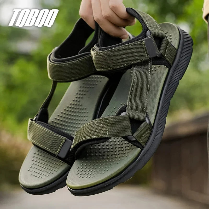 TQBQQ Men's Sandals Lightweight Non-Slip Quick Dry Beach Walking Travel Outdoor Water Friendly Cushioned EVA Shoes LadyShow.Store