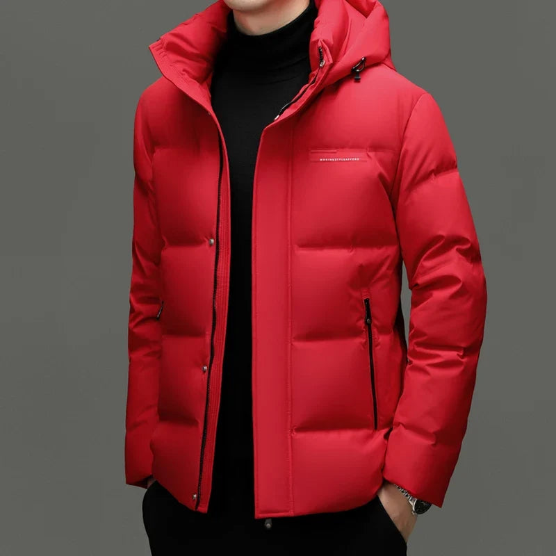 Real 85% Goose Down Jacket Men 2025 Winter Warm Puffer Coat Luxury Hood Thermal Outdoor Jacket Goose Down Parkas Zipper Clothes LadyShow.Store