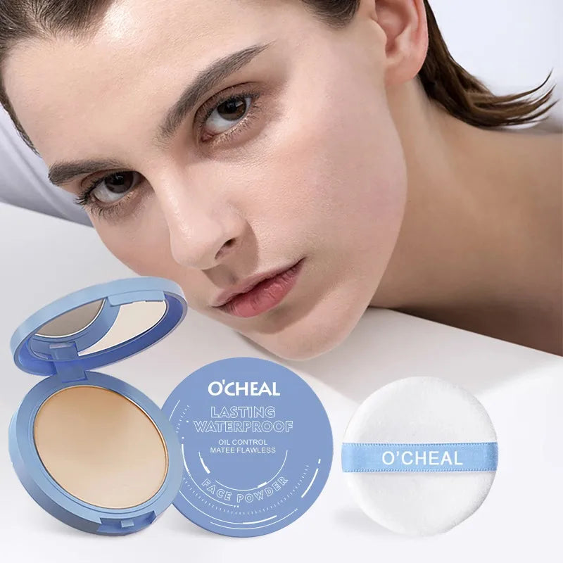 Concealer Setting Powder Compact Multi-Color Natural Drying Oil-Controlling Long-Lasting Waterproof Face Full Coverage Makeup Tri Light Beauty