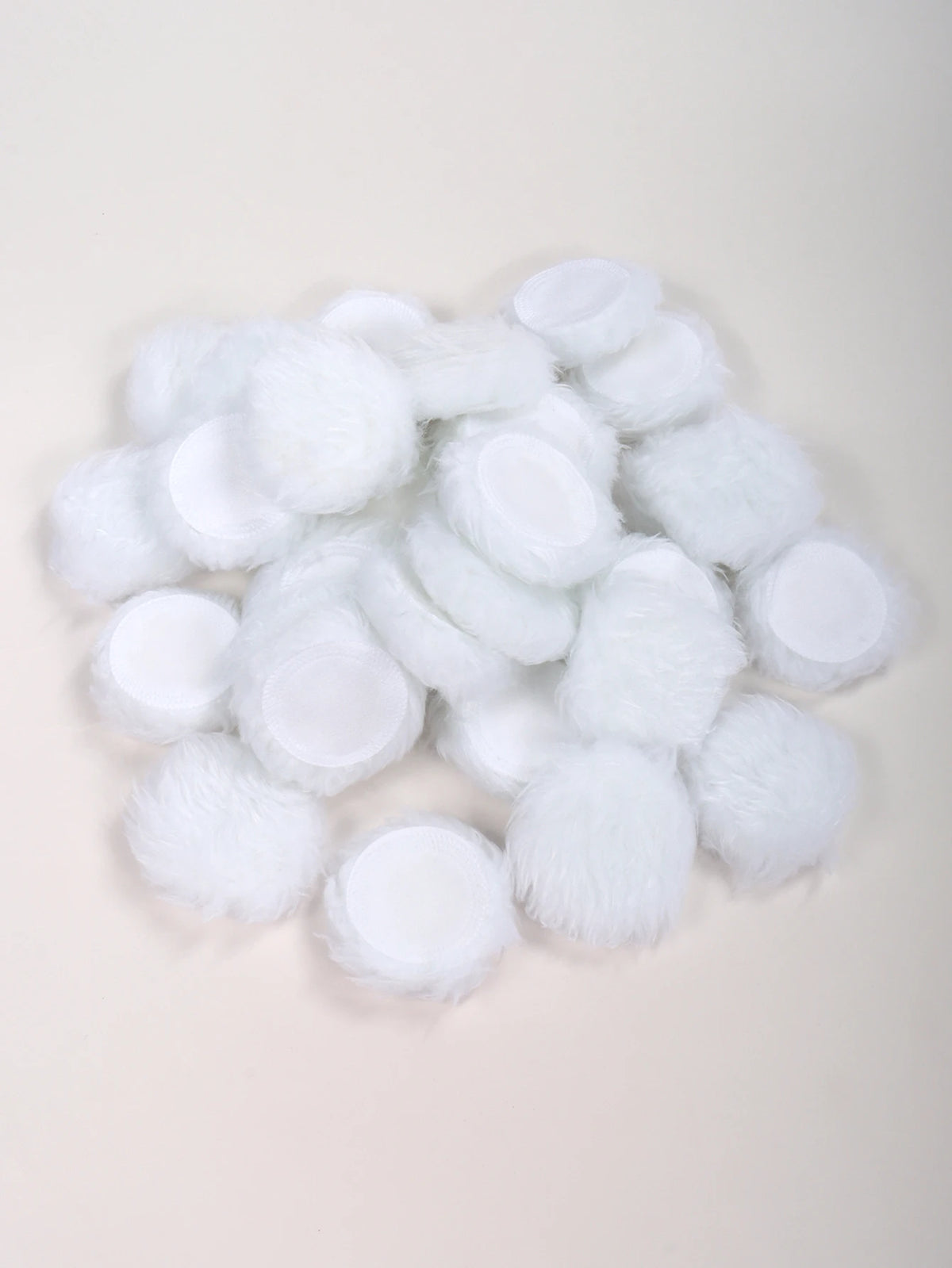 2-5-10-20Pcs Portable and Practical High-Grade White Round Powder Puff for Base and Fixing Makeup Pi-Mart