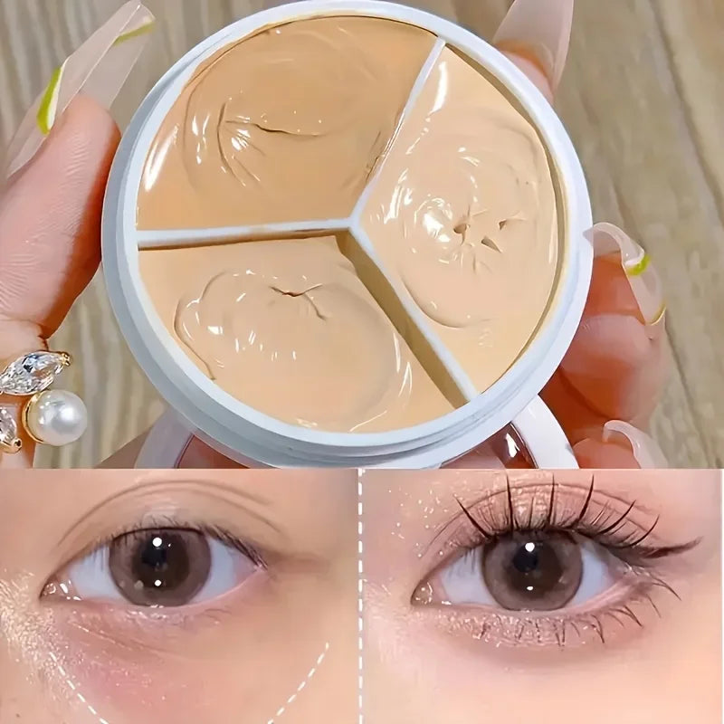 3-Color Concealer Palette Professionally Covers Eyes Dark Circles Spots Pimples Black Lacrimal Groove Repair Foundation Make Up Tri Light Beauty