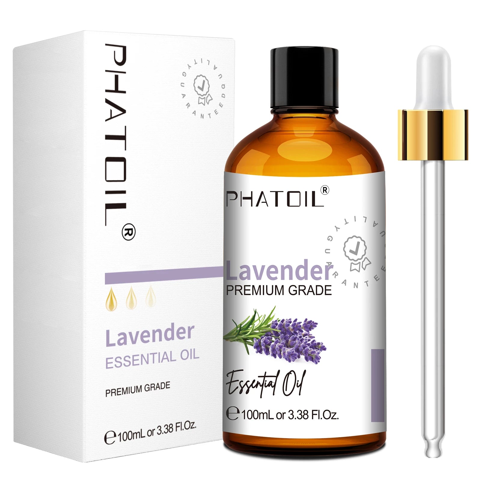 PHATOIL Natural Essential Oil for Diffuser Candle Making-100ml Sandalwood Eucalyptus Citronella Lavender Vanilla Essential Oils Pi-Mart