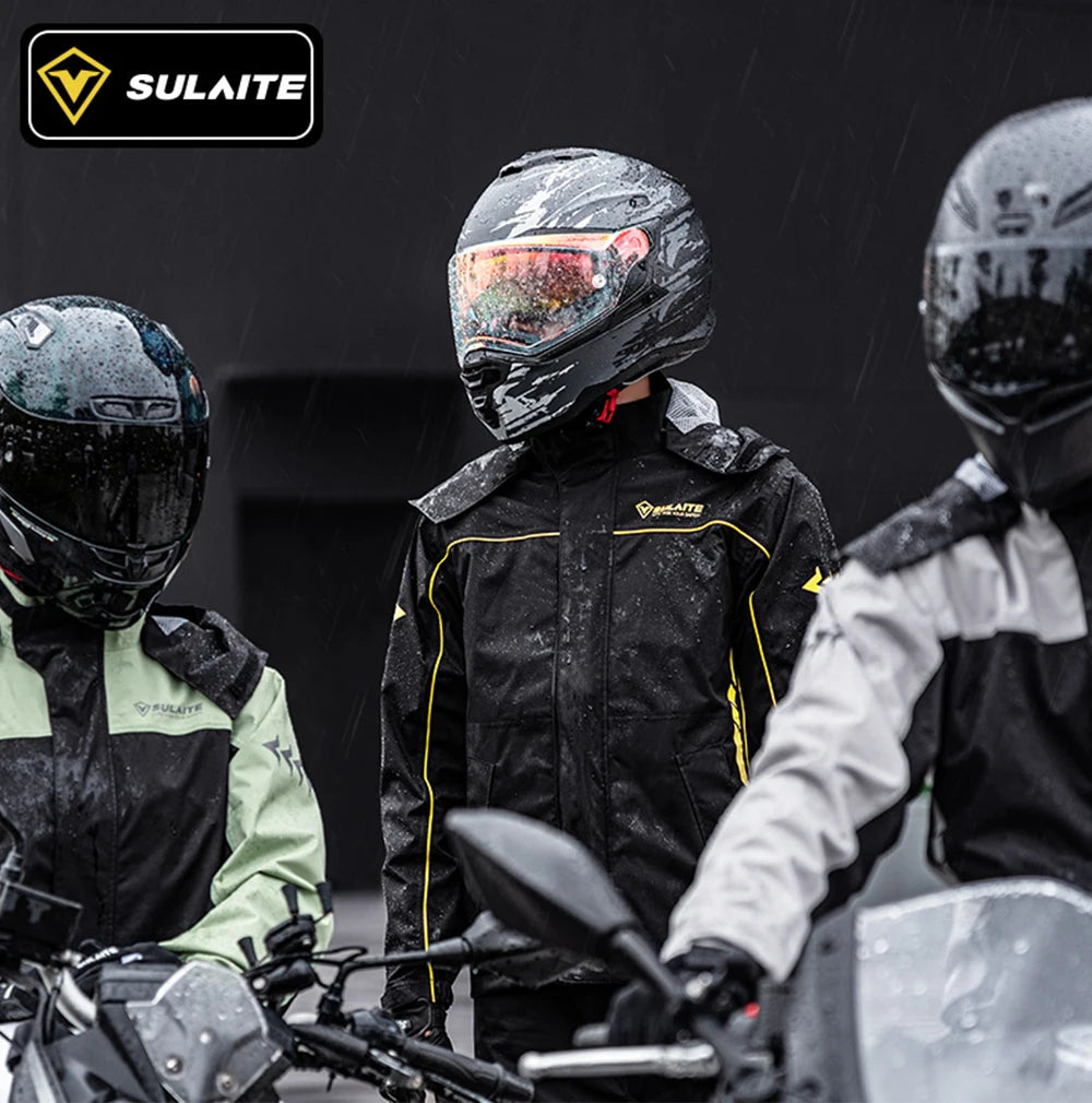 Motorcycle Raincoat Suit Rainstorm Prevention Jacket Pants Camping Hiking Fishing Raincoat Moto Raincoat Motorcyclist Rider Rain Pi-Mart