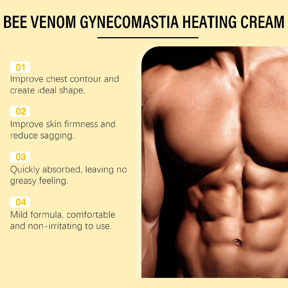 15ml Men's Bee Male Breast Warming Oil Chest Firming Massage Serum Chest Firming Oil Skin Care Pi-Mart